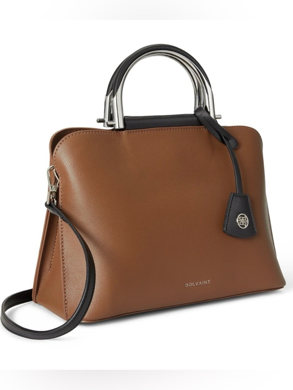 Bolvaint Patrice Brown Cowhide Leather Tote Crossbody Bag NWT